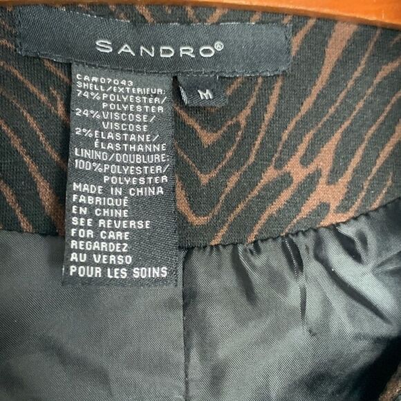 SANDRO Animal Print Cape - Picture 3 of 6